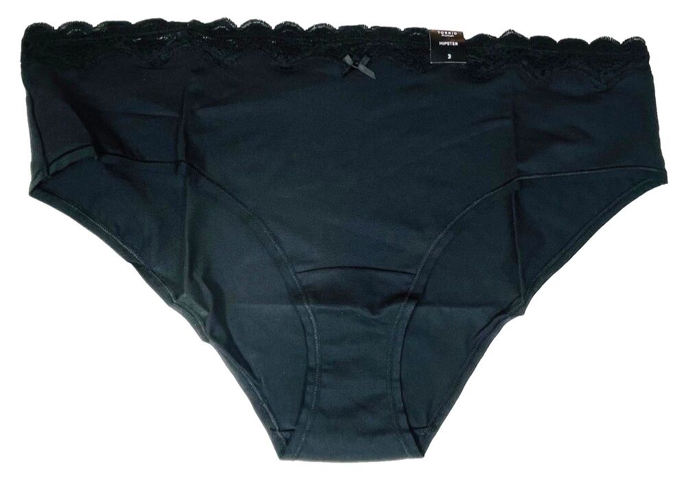 Torrid Black Hipster Panties 3X‎ 22/24 NWT Plus Size Comfortable Lingerie